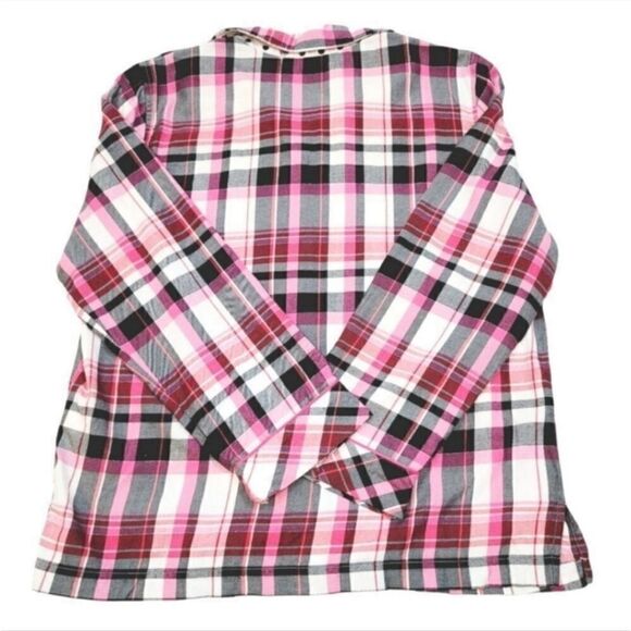 Victoria's Secret Dreamer Pink and Black Plaid Flannel Pajama Set Size Small - Picture 8 of 14